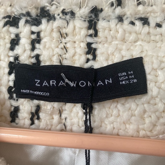 NWT Zara Tweed Plaid Coat - Picture 8 of 10